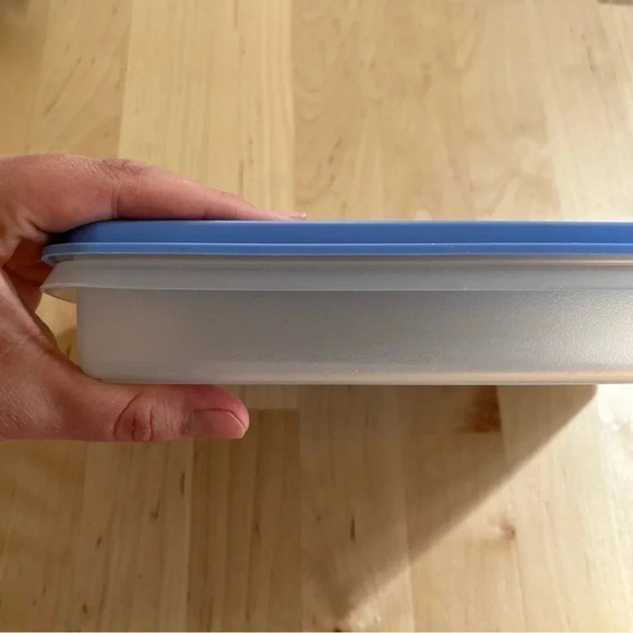 Tupperware Blue Lid Clear Deli Keeper Container 817- 12 Vintage - Picture 3 of 10